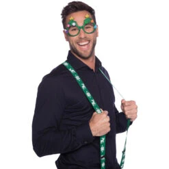 Occhiali Alberi Di Natale Glitter (bambino / Adulto)