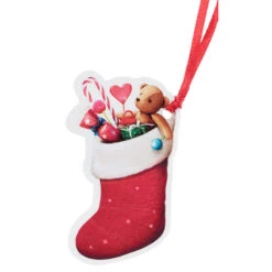 6 Segnaposto Babbo Natale Con Nastro