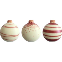 2 Palle Di Natale 3D - Cioccolato Bianco