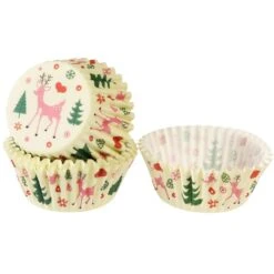50 Contenitori Per Cupcake - Natale
