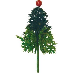 4 Stecchini Decorativi Babbo Natale Seduto Di Plastica