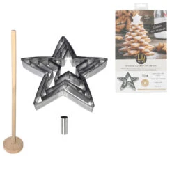 Set Dolce A Forma D'Albero Di Natale Fatto Di Stelle