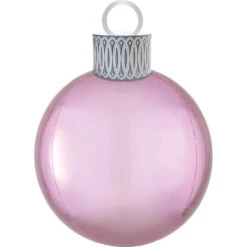 Palloncino Tondo Orbz Pallina Di Natale Rosa