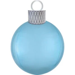 Palloncino Tondo Orbz Pallina Di Natale Blu