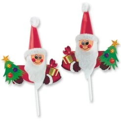 4 Babbo Natale Su Stuzzicadenti