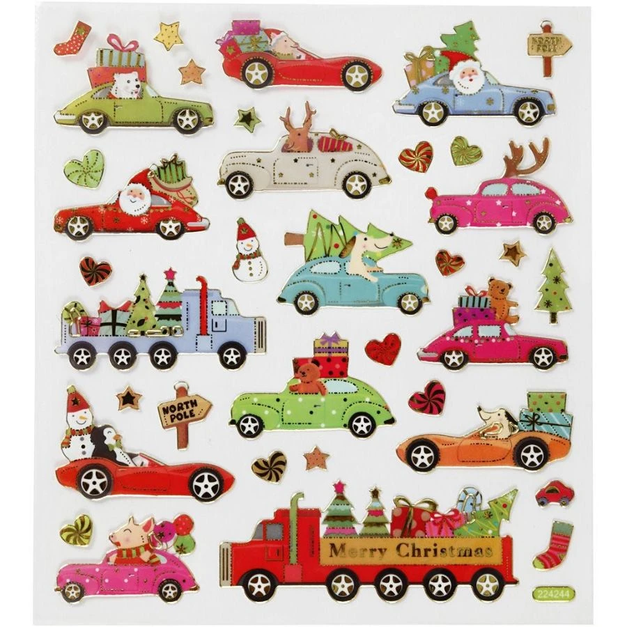 Adesivi - Macchine Di Natale 1 Adesivi - Macchine Di Natale