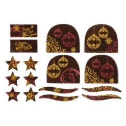 2 Kits Speciale Tronchetto Palline Di Natale - Cioccolato