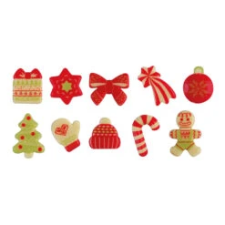 10 Piccole Forme Natale (3, 4 Cm) - Cioccolato Bianco