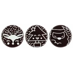 3 Mini Dischi Natale Innevato - Cioccolato Fondente