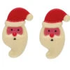 2 Silhouette Faccia Babbo Natale (5, 5 Cm) - Cioccolato Bianco