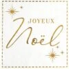 20 Tovaglioli Buon Natale - Bianco Stellato