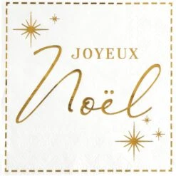 20 Tovaglioli Buon Natale - Bianco Stellato