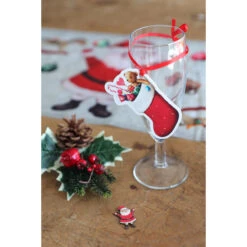 6 Segnaposto Babbo Natale Con Nastro -Meri-Meri Outlet 7164