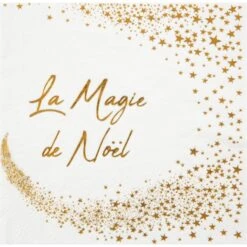 20 Tovaglioli - Magia Di Natale Bianco
