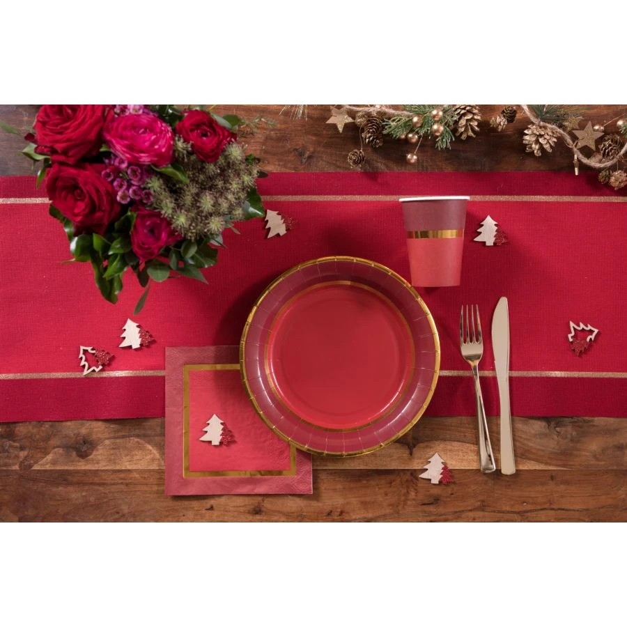 20 Tovaglioli - Natale Chic Rosso 2 20 Tovaglioli - Natale Chic Rosso - immagine 2