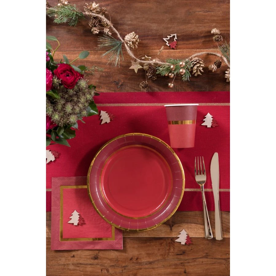 20 Tovaglioli - Natale Chic Rosso 3 20 Tovaglioli - Natale Chic Rosso - immagine 3