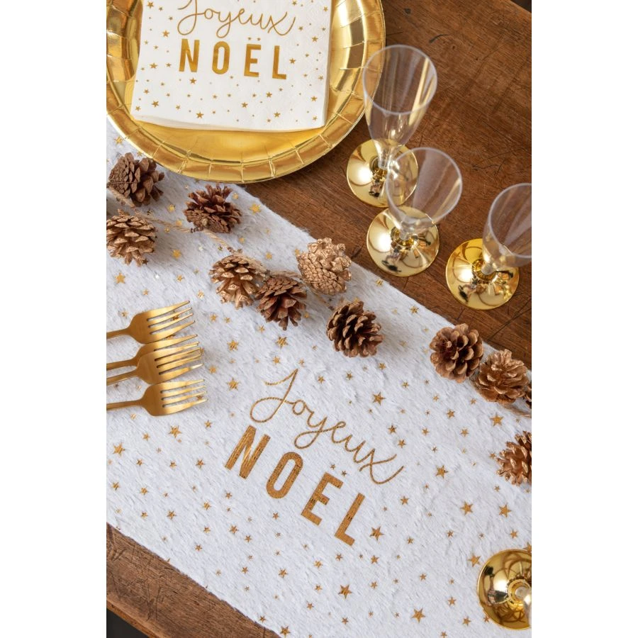 Runner Buon Natale - Pelliccia Bianca 2 Runner Buon Natale - Pelliccia Bianca - immagine 2