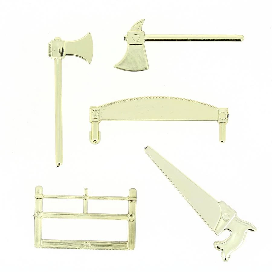 5 Decorazioni Strumenti Per Tronchetto Di Natale Decorative Oro 2 5 Decorazioni Strumenti Per Tronchetto Di Natale Decorative Oro - immagine 2