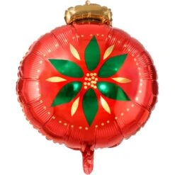 Palloncino Mylar Pallina Di Natale - 45 Cm