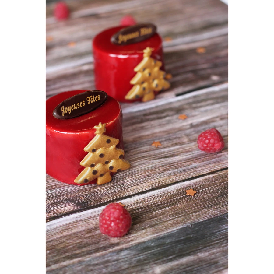 2 Alberi Di Natale Oro - Cioccolato Fondente 2 2 Alberi Di Natale Oro - Cioccolato Fondente - immagine 2