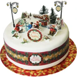 11 Decorazioni Per Torte Villaggio Di Natale Retrò -Meri-Meri Outlet M1623