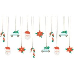 12 Etichette Regalo - Babbo Natale