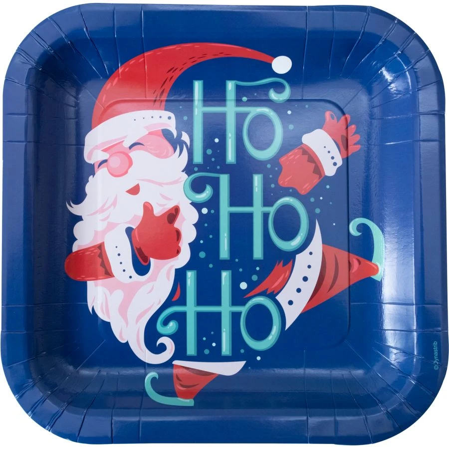 6 Piatti Babbo Natale HOHOHO 1 6 Piatti Babbo Natale HOHOHO