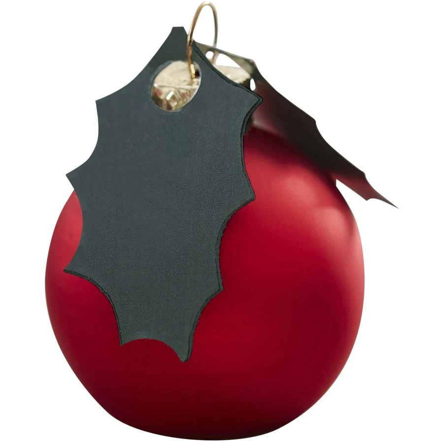 Ginger Ray 6 Segnaposto Di Natale - Pallina Rossa E Foglie Di Agrifoglio 1 Ginger Ray 6 Segnaposto Di Natale - Pallina Rossa E Foglie Di Agrifoglio