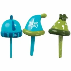 6 Stecchini Decorativi Cappello Di Natale