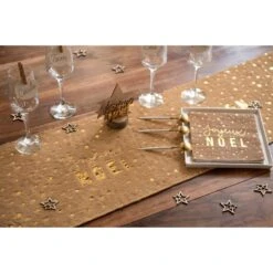 Runner Buon Natale - Pelliccia Color Cammello -Meri-Meri Outlet camel 03