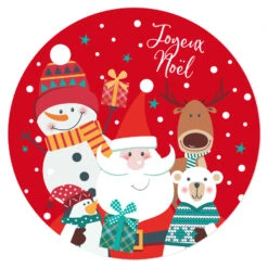 Disco Di Zucchero Babbo Natale Rosso (19 Cm)