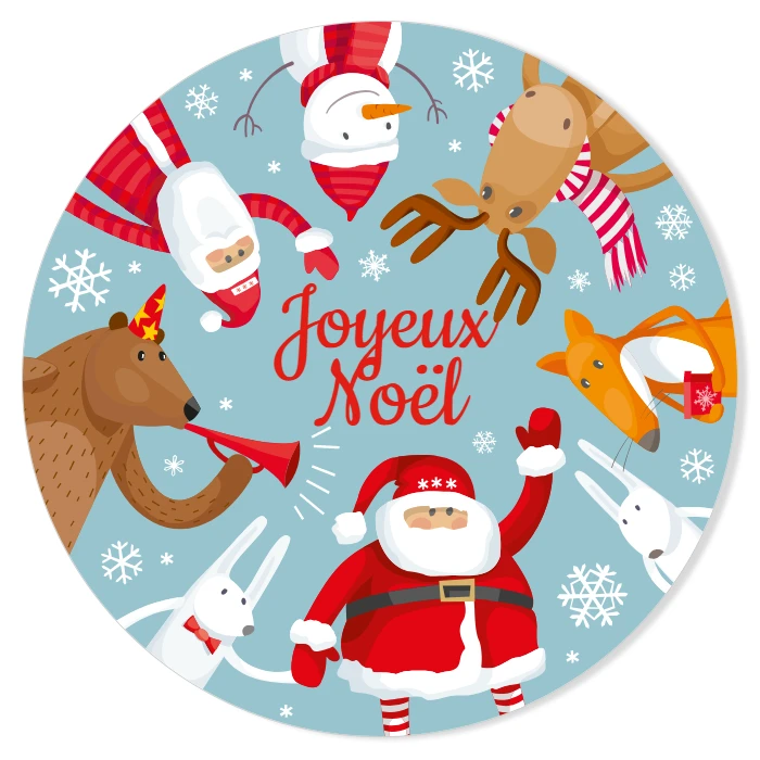 Disco Di Zucchero Girotondo Di Natale (19 Cm) 1 Disco Di Zucchero Girotondo Di Natale (19 Cm)