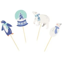 24 Pirottini Per Cupcake E Kit Di Decorazione - Natale Innevato -Meri-Meri Outlet noel 03