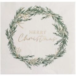 Ginger Ray 16 Tovaglioli Di Buon Natale - Oro