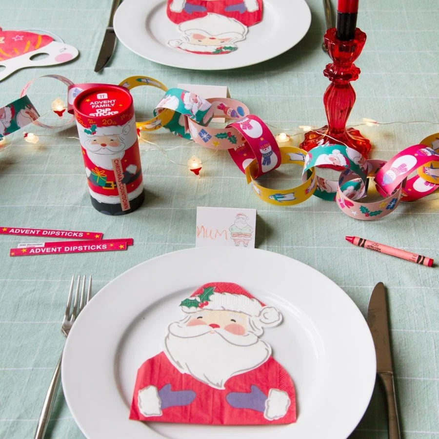 16 Tovaglioli + 16 Segnaposto Di Babbo Natale 3 16 Tovaglioli + 16 Segnaposto Di Babbo Natale - immagine 3